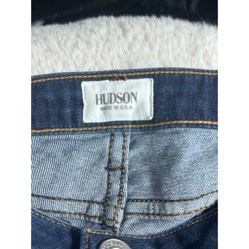 Hudson Hampton Cuffed Shorts Dark Wash Denim Flap Pocket Made in USA - Picture 4 of 5